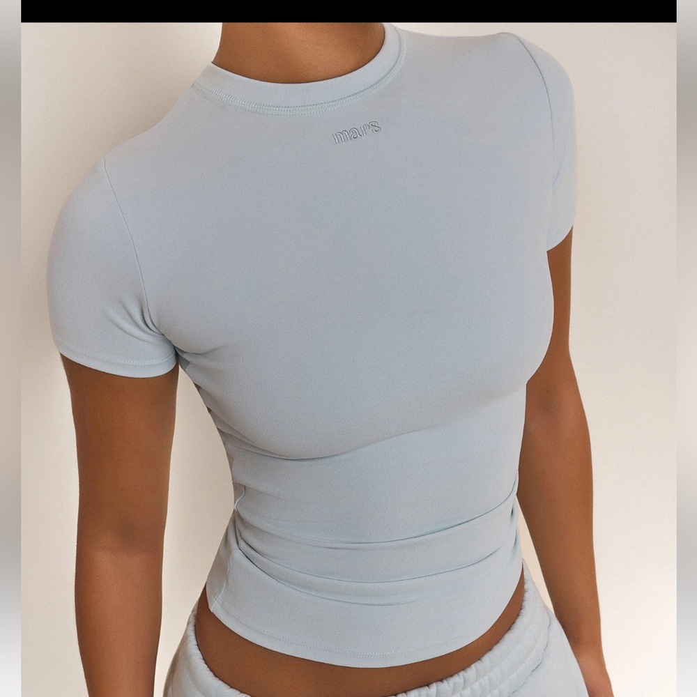 Women's Light Blue Short Sleeve Tee